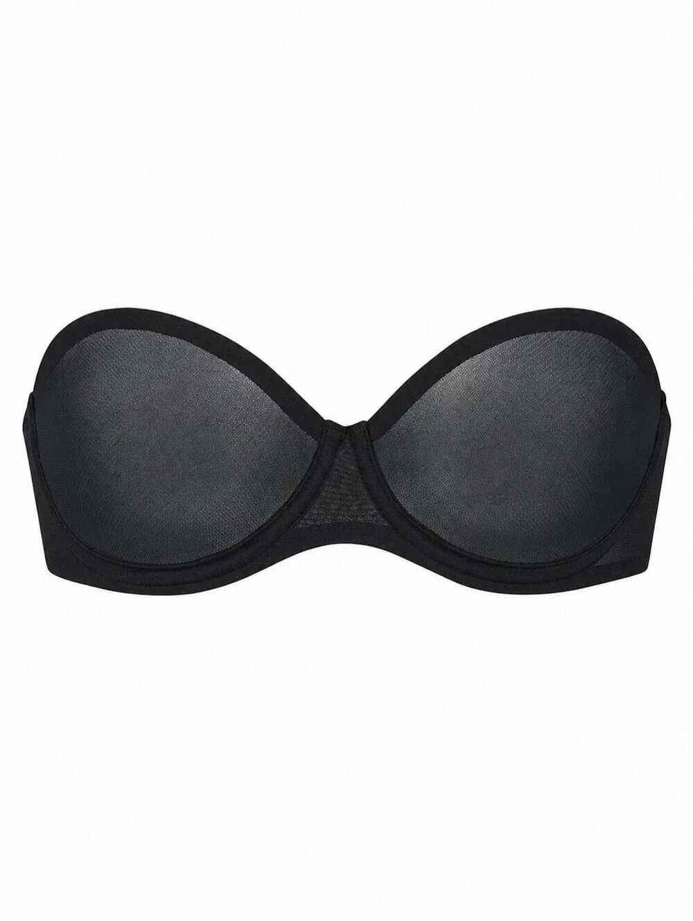 SKIMS Ultra Fine Mesh Underwire Strapless Bra Onyx Black 42H NWT